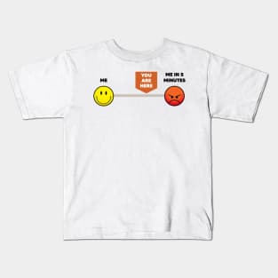 Funny Angry emoji Kids T-Shirt